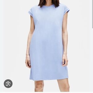 Eileen Fisher Traceable Cotton Stretch Crew Neck Dress